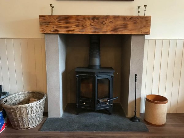 wood burning stove in the bothy cottage